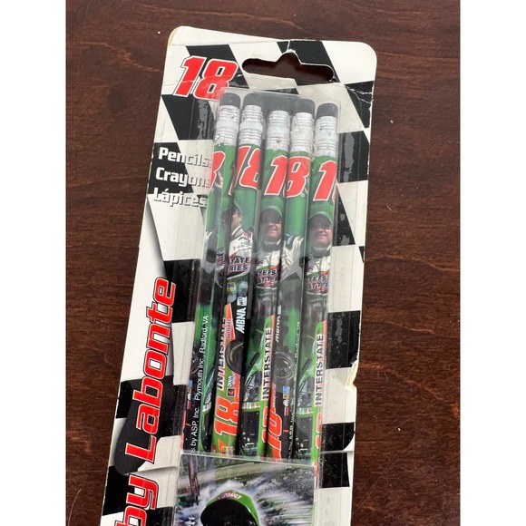 NWT Nascar Bobby Labonte #18 Pack of 5 no 2 lead new pencils 2002 - Picture 3 of 4